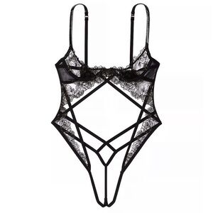 Victoria’s Secret Midnight Affair Sexy Open Cup Teddy Lingerie